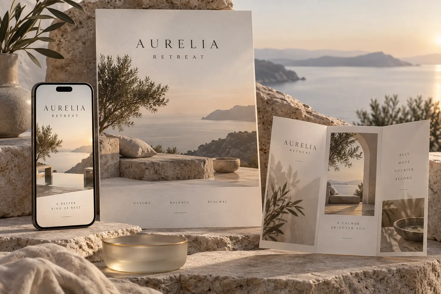 Aurelia Retreat wellness campaign concept