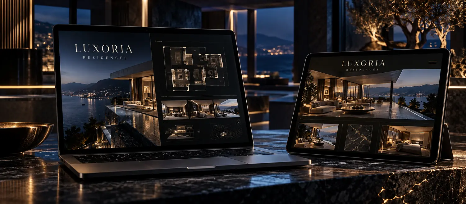 Luxoria Residences premium digital experience concept